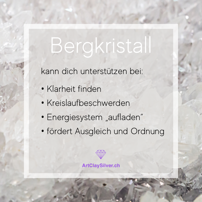 Edelsteinarmband Sodalith & Bergkristall - mit handgemachtem Silberanhänger