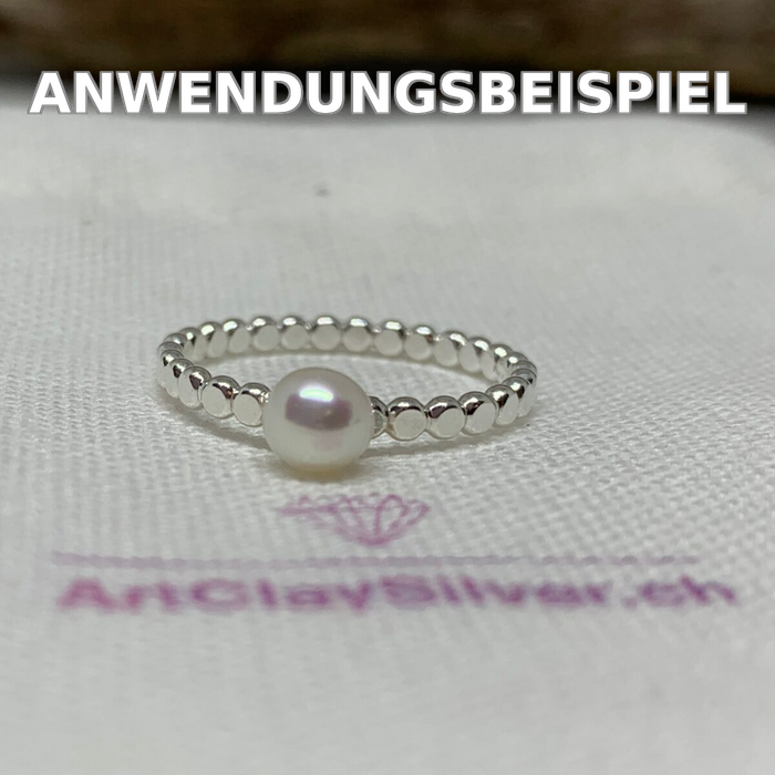 Flacher Perlendraht aus Sterling Silber, Silberdraht 925, für Ringherstellung