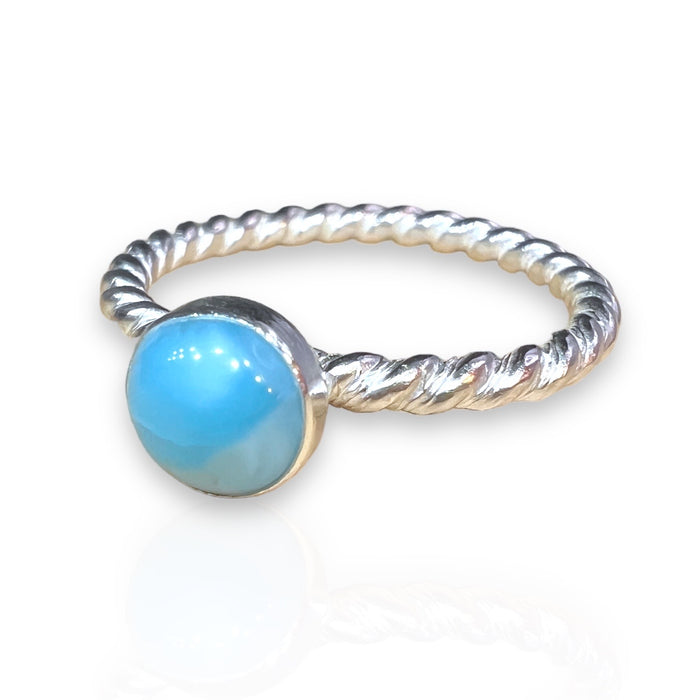 Larimar Ring Laura - echter Larimar mit 6 mm Durchmesser